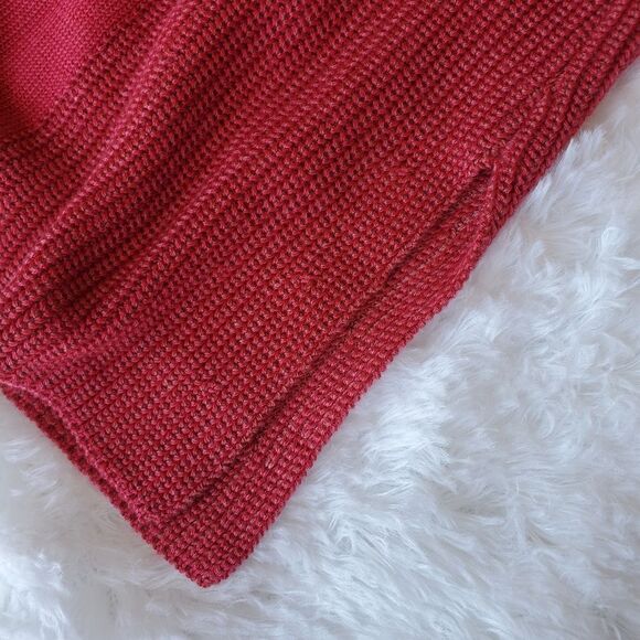 Soft Surroundings Knit Sweater Womens Size PM Petite Large Red Lightweight Tunic - Picture 8 of 9